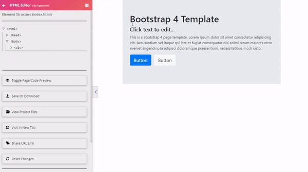 Editable HTML templates available on www.pagesection.com