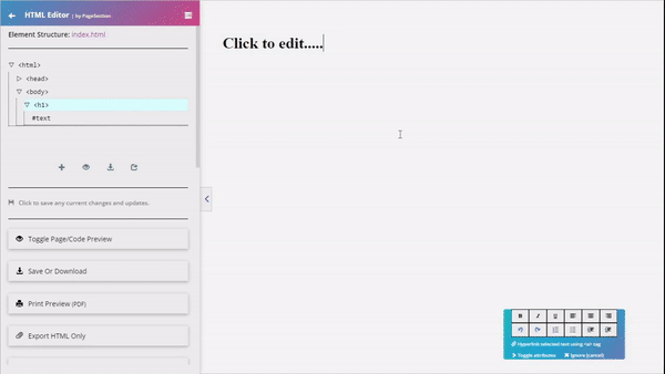 Edit and customize HTML content